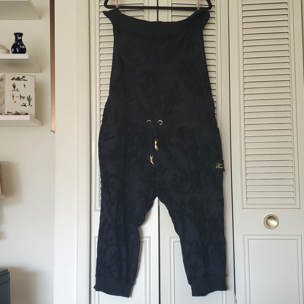 COPY - Like new! Apple Bottom Jeans sleeveless velvet print jumpsuit #Y2K